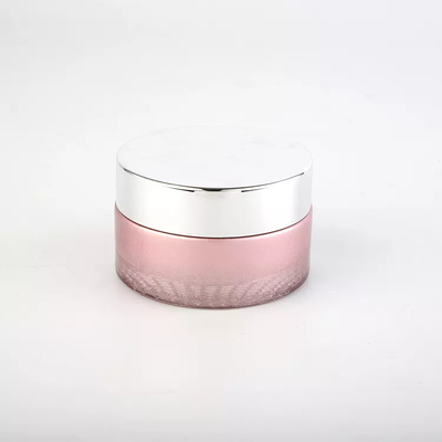 De plastic van de Roomkruiken van het Dekselglas Kosmetische Kruiken van Matt Pink 50g rechte ronde