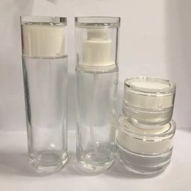 Rond Gerecycleerde van de Glas Kosmetische Kruik en Lotion Flessen Skincare die OEM het Schilderen en Silkscreen voor Make-up verpakken