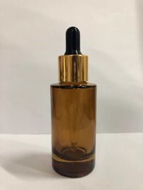30ml de amberfles van de de Flessenetherische olie van het Glas Kosmetische Druppelbuisje met Alumite-Kraagoem