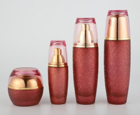 Make-up die 120ml-Glas Kosmetische Flessen met Plastic OEM van GLB verpakken MSDS