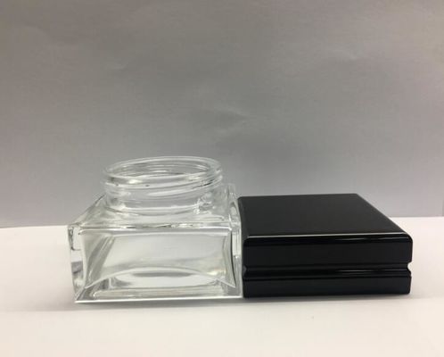 Vierkante van het Glas Kosmetische Kruiken van 30g 50g Verpakkende de Roomfles van Skincare