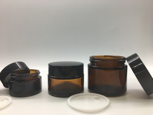 5g Mini Glass Cosmetic Jar Brown-Kleur 120ml Amber Glass Jar