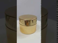 Lege glazen crème pot voor cosmetische verpakking met plastic dop