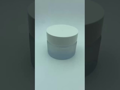 Cosmetische pot 100ml IJsbloem spray coating pot met witte dop crème pot Huidverzorging verpakking OEM