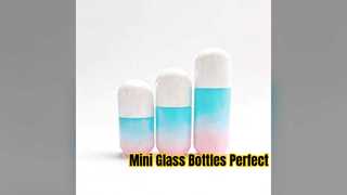 Fabriek directe verkoop 15 ml mini 20 ml 30 ml platte ovale lotion glazen flessen fles met etherische olie