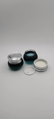 Unieke glazen cosmetische pot ronde vorm transparante gradiënt blauwe kleur 50 g OEM