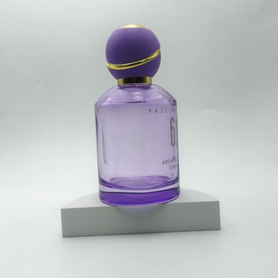 100ml Paarse ronde parfumfles met ronde dop