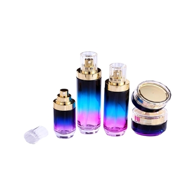 40ml pompFlessenglas de Kosmetische Purpere Kleur van de Verpakkingsgradiënt