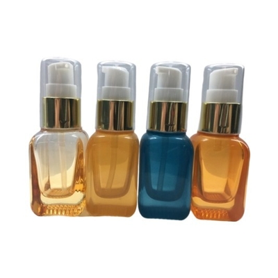 SGS ISO MSDS de Oranje Blauwe 20ml Fles van de Glaspomp voor Lotion en Serum
