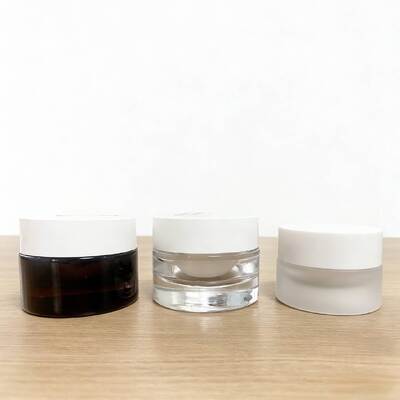 High Grade Double Wall Glass Cream Jar with Inner Pot 15g 30g 50g Luxury Skincare Cosmetic Packaging Container