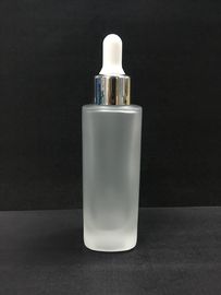50ml de vierkante Flessen van het Glas Kosmetische Druppelbuisje/de Berijpte Verpakking van Skincare van Etherische olieflessen