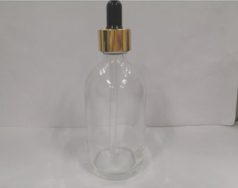 100ml Flessen van het glas de Kosmetische Druppelbuisje met Gouden Shinny-en Kraagdouane die schilderen drukken