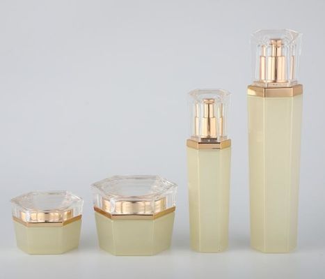 100G veelhoekige van de Roomflessen van Glas Kosmetische Flessen de Huidzorg die OEM verpakken