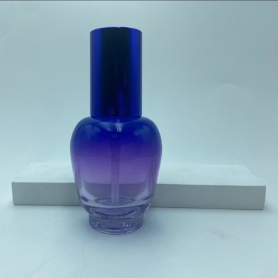 Glaslotion Fles 30ml Blauw Gradiaat Serum Fles met pomp olie Fles pomp fles cosmetische fles OEM