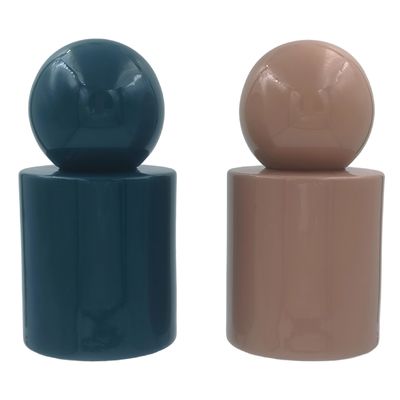 Custom 30ml & 50ml Luxe Glass Parfum Flessen Mist of Serum Pump Glasfles Ronde Bol Cap voor Serum Product