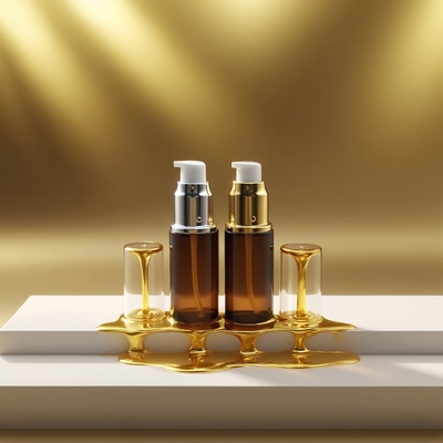 Glas lotion fles 15ml donkerrood serum fles met glanzend goud/zilver pomp ooglotion fles pomp fles cosmetische fles OEM