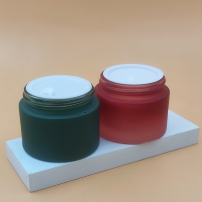 Kruiken van de het Glas Kosmetische Room van 20g 30g 50g de Blauwe, OEM van de Roomflessen van de Glaskruik Kosmetische Verpakkende