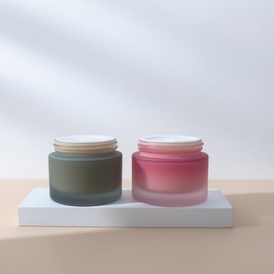 Kruiken van de het Glas Kosmetische Room van 20g 30g 50g de Blauwe, OEM van de Roomflessen van de Glaskruik Kosmetische Verpakkende