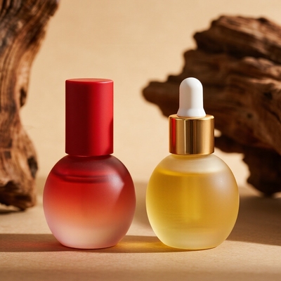 Custom Gradient 30ml/40ml/50ml Serumfles voor huidverzorging - Essentiële gezichtsolie glazen fles met drupper