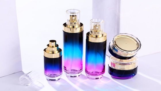 40ml pompFlessenglas de Kosmetische Purpere Kleur van de Verpakkingsgradiënt