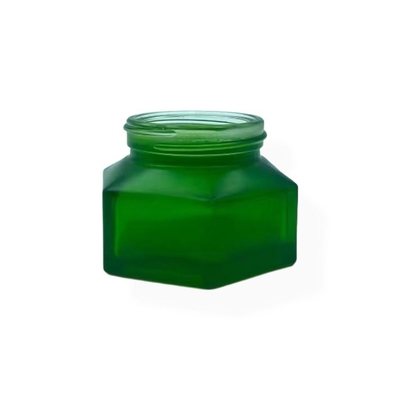 Cosmetische potten Verpakking 50g Smaragd Creme pot met houten afwerking Plastic Cap Cream pot