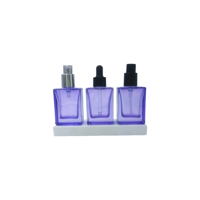 Aanpasbare 30 ml vierkant glas oogserumfles met drupper voor cosmetisch serum - recycleerbaar
