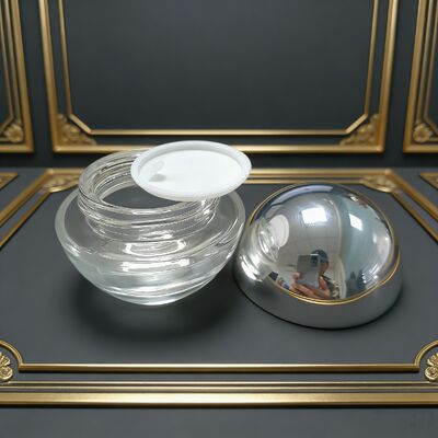 Glas glas pot 25g en 50g met ronde vorm voor crème product OEM Factory