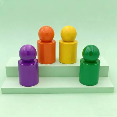 Custom 30ml & 50ml Luxe Glass Parfum Flessen Mist of Serum Pump Glasfles Ronde Bol Cap voor Serum Product