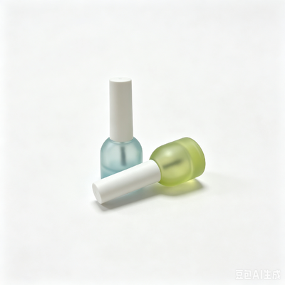 Matte Glass Nail Polish Solution Bottles with Screw Cap Logo Printing 5ml Prop Clearing Brush Packaging